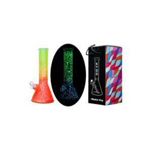 Bong verre toile araignée néon orange Atomic
