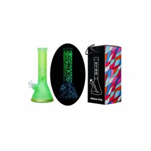 Bong verre toile araignée néon vert Atomic