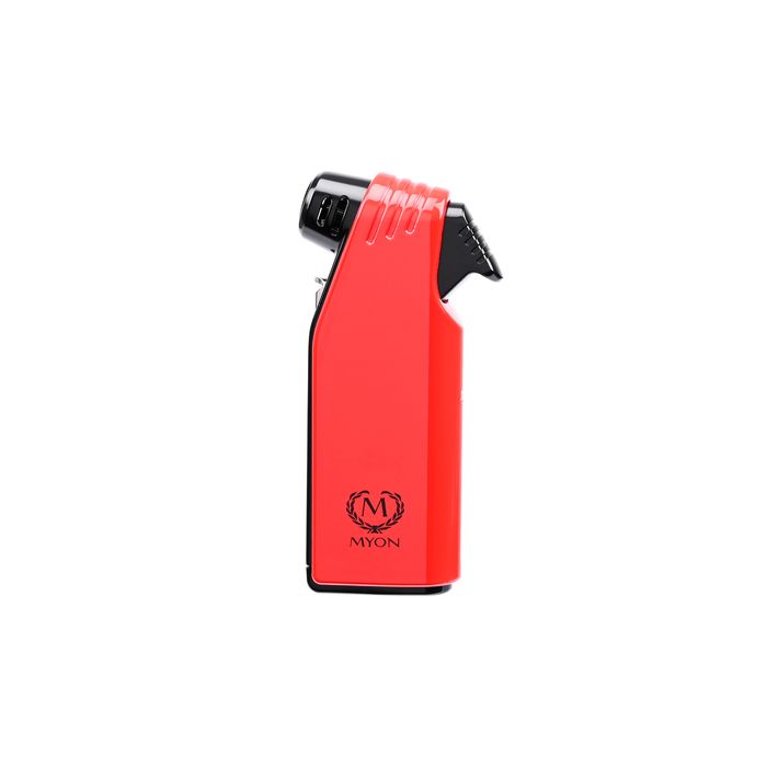 Briquet pipe rouge/noir rubber Myon