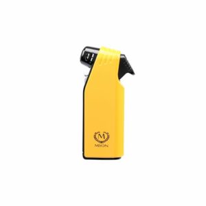 Briquet pipe jaune/noir rubber Myon