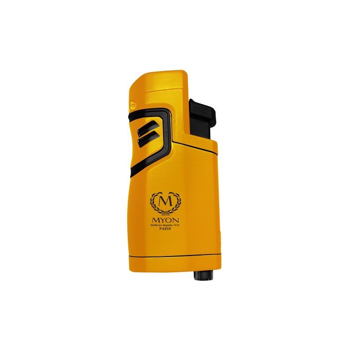 Briquet cigare 4-jet jaune Myon